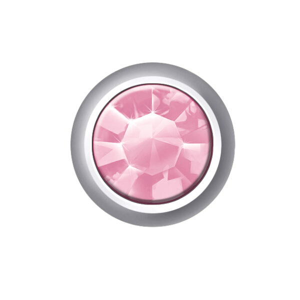 PINK - Różowa mała cyrkonia srebrna - Kolczyki do przekłuwania uszu