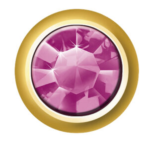 PINK - Ciemny fiolet cyrkonia złota - Kolczyki do przekłuwania uszu
