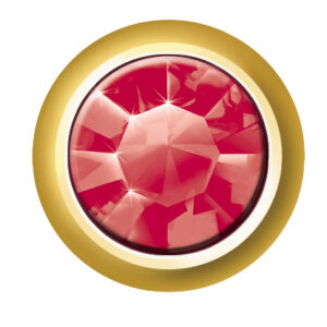 PINK - Czerwona cyrkonia złota - Kolczyki do przekłuwania uszu